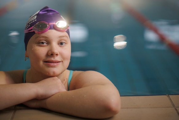 Amy Hodson in her beloved Wonthaggi pool.