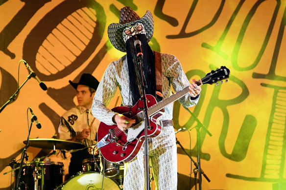 Orville Peck performs at a Dior Men's fashion show after party in December 2019.