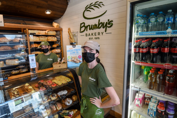 Several franchisees at Brumby’s Bakery have struggled to find enough staff due to isolation rules and holidays.