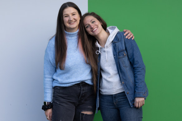 Natalia Nowak (left) struggled to make friends in Sydney, but found it easier in Melbourne where she met Monica Milowski.