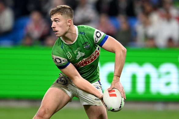 Canberra Raiders rookie Ethan Sanders.