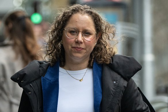 Naomi Levin, chief executive of the Jewish Community Council of Victoria, arrived in Melbourne for the royal commission hearings.