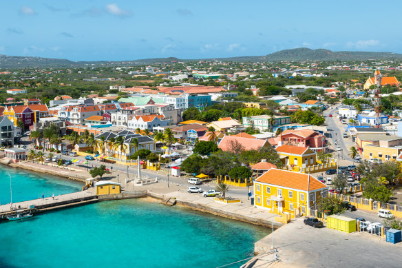 Colour in Kralendijk, the cruise port and capital city of Bonaire.