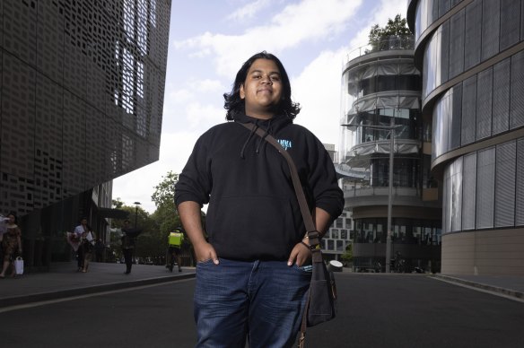 UTS business student Ishaan Senathi. He chose the degree due to its good reputation among employers.
