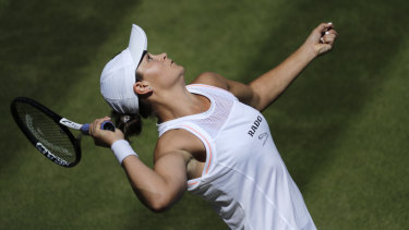 Ashleigh Barty is into the third round at Wimbledon.