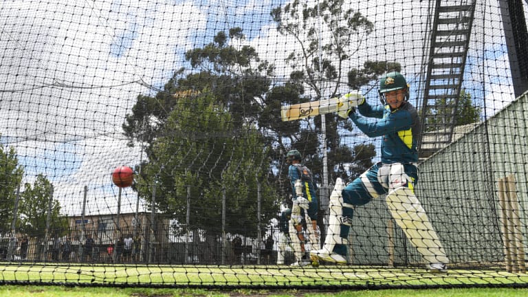 Perth boy Marcus Harris trains at the WACA ahead of the second Test in front of home crowd starting Friday.