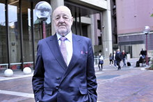 Mining magnate Travers Duncan outside the New South Wales Supreme Court in 2014, during his ultimately successful effort to have corruption findings against him overturned.