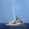 HMAS Toowoomba fires Evolved Sea Sparrow Missile