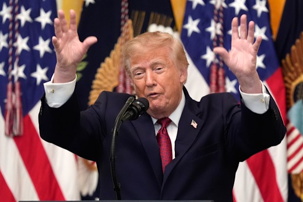 Donald Trump told a crowd “only a Hispanic could survive that fall” in a bizarre White House speech.