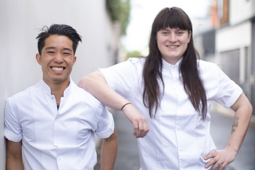 Smeg Young Chefs of the Year Cameron Tay-Yap and Lily McGrath.