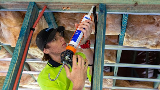Year 12 South Grafton High School student Oscar Knight is among 10 students doing a Certificate II Construction Pathways school-based traineeship with GJ Gardner Homes.