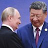 Russian President Vladimir Putin and Chinese President Xi Jinping in Moscow in February.