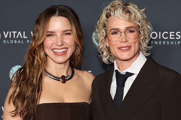 NEW YORK, NEW YORK - APRIL 23: (L-R) Sophia Bush and Ashlyn Harris attend the 2026 Vital Voices Global Leadership Awards at PAC NYC on April 23, 2026 in New York City. (Photo by Dia Dipasupil/Getty Images)