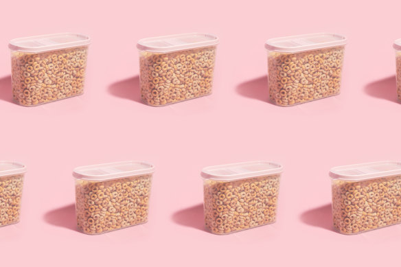 Put all your cereals together in the pantry.