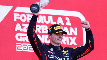 Verstappen cashes in on Leclerc’s engine failure to win in Azerbaijan