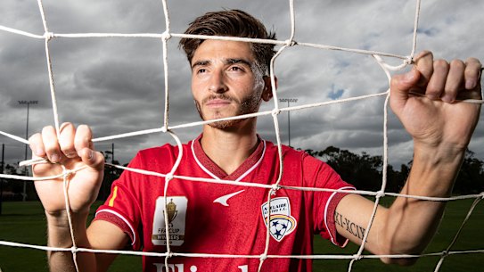 Josh Cavallo of the Adelaide United A-League men’s team.
