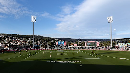 Footy in Tasmania.