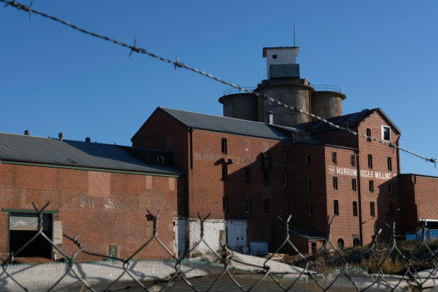 The iconic Murrumbidgee Flour Mill in Wagga is empty for now but the site is being redeveloped, with plans for a pub and commercial precinct.