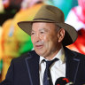 Wallabies coach Eddie Jones was in rare form as the team flew out for the Rugby World Cup.