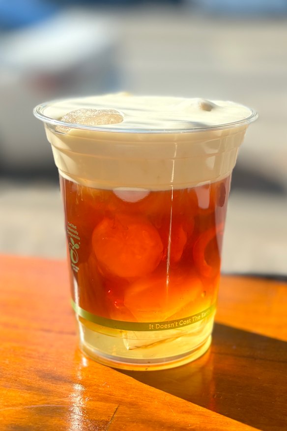 Specialty drinks like vanilla foam cold brew are on the menu.