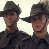 Mel Gibson (left) and Mark Lee stared in Gallipoli, which revived interest in the Anzacs.