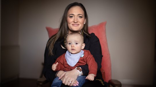 Louisa Pontonio with her son Charlie.