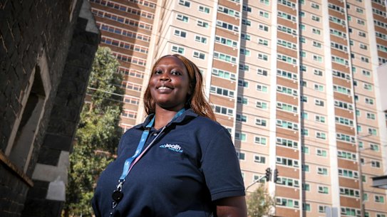 Nikol Tap, a Collingwood public housing resident trained as a health concierge.