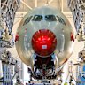 Qantas’ specially modified A350-1000ULR on the Airbus assembly line in Toulouse, France. 