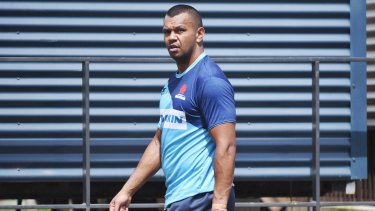 Kurtley Beale at training on Monday. NSW coaches revealed his hand in the Waratahs' player driven overhaul. 