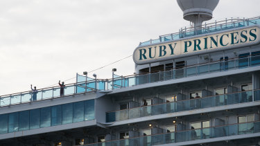 The Ruby Princess cruise ship.