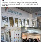 Brighton Le Sands Ice Creamery is among small businesses who say they do not want to discriminate against customers on the basis of their COVID-19 vaccination status.