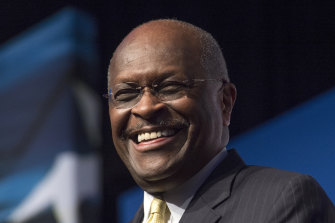 Herman Cain was hospitalised with coronavirus earlier this month.
