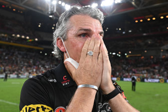 An emotional Ivan Cleary after Sunday’s tight grand final win.