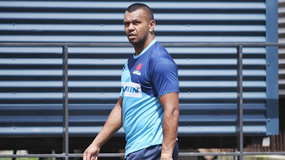 Kurtley Beale at training on Monday. NSW coaches revealed his hand in the Waratahs' player driven overhaul. 