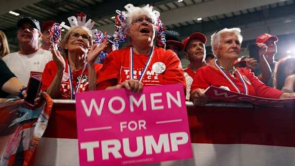 Trump rally at Pensacola International Airport on Saturday.
