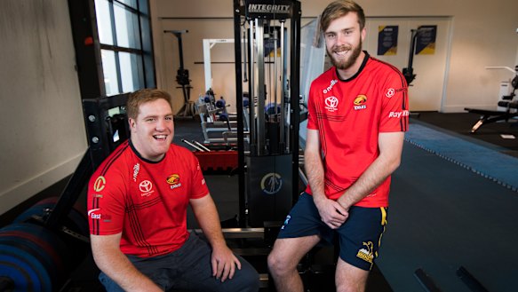 Gungahlin Eagles duo Tom Ross and Mack Hansen played Junior Wallabies earlier this year. 