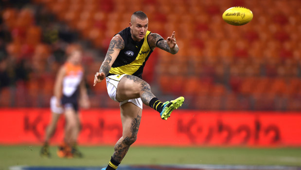 Dustin Martin was Richmond's best in their loss to Greater Western Sydney.