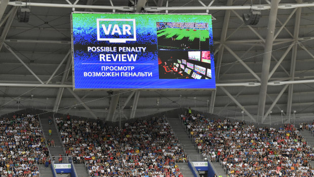 VAR was used at the men's World Cup in Russia last year.