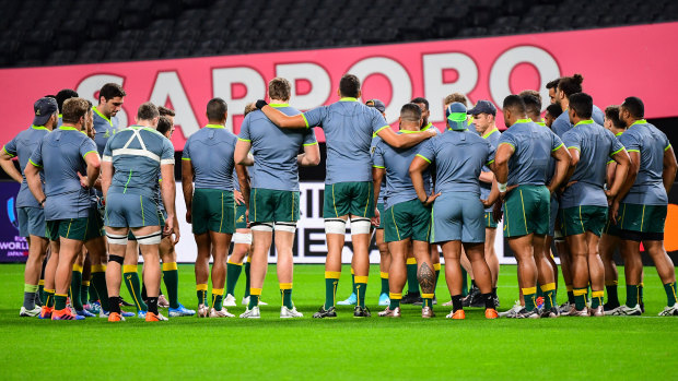 The Wallabies a day out from their World Cup opener against Fiji. 