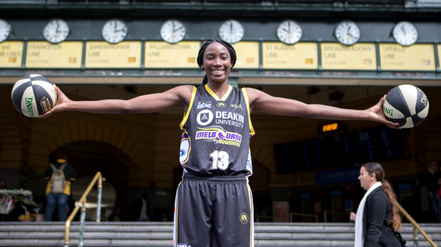 Playing with the Canberra Capitals in the WNBL last season convinced Ezi Magbegor to stay in Australia rather than head to the United States.