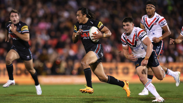 Jarome Luai starred for Penrith against the Roosters.