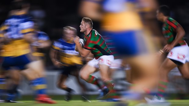 Tom Burgess led the charge for Souths on Friday night in the absence of retired brother Sam and Super League-based twin George.