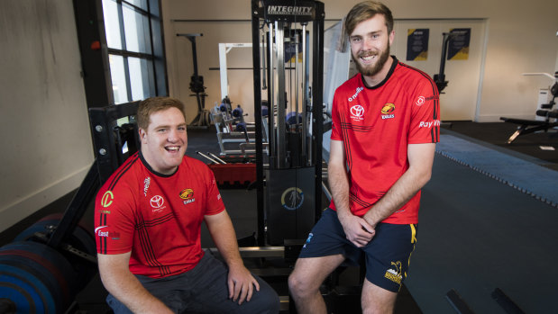 Tom Ross, left, and Mack Hansen have been called into the Canberra Vikings' starting team.