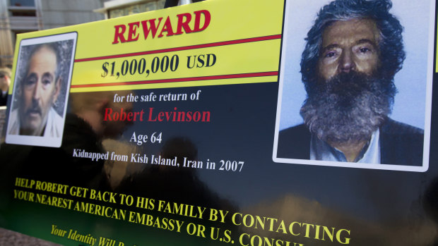An FBI poster of the reward offered for information on former FBI agent Robert Levinson.