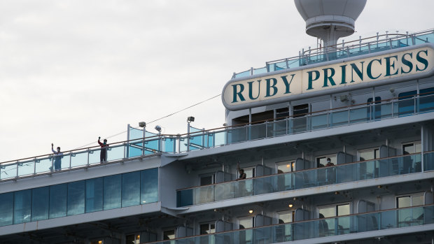 The Ruby Princess cruise ship, which was the source of hundreds of Australia's  Coronavirus cases.