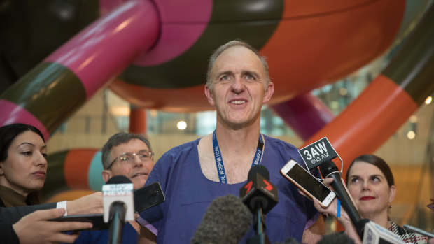 Dr Joe Crameri at the Royal Children's Hospital.