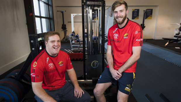 Gungahlin Eagles duo Tom Ross and Mack Hansen played Junior Wallabies earlier this year. 