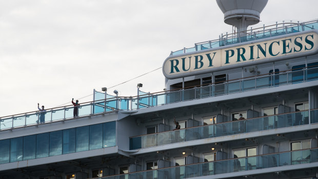 The Ruby Princess cruise ship.