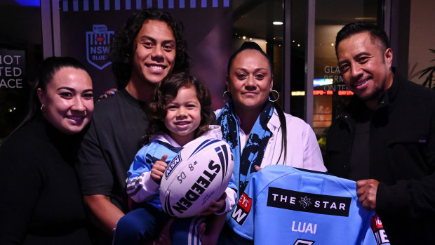 Jarome Luai’s family couldn’t travel to Brisbane for State of Origin II after the Queensland border closure.