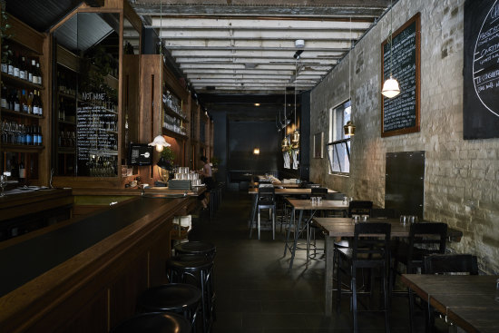 Embla’s moody, saloon-style dining room.